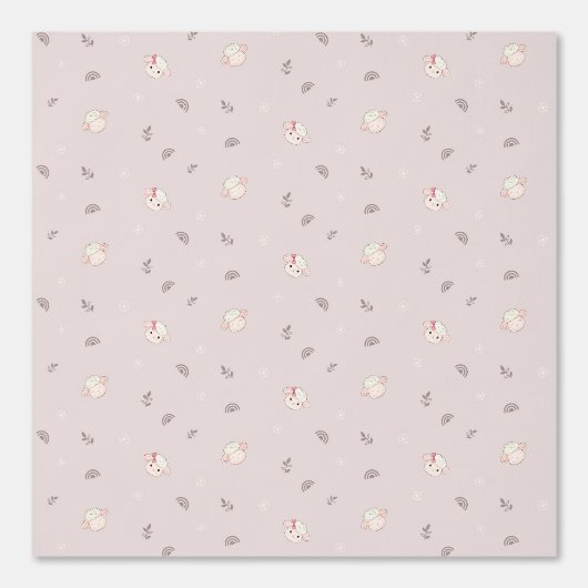 Soft Neutral Sheep Kids Room/ Nursery Wallpaper 壁紙 (正面)