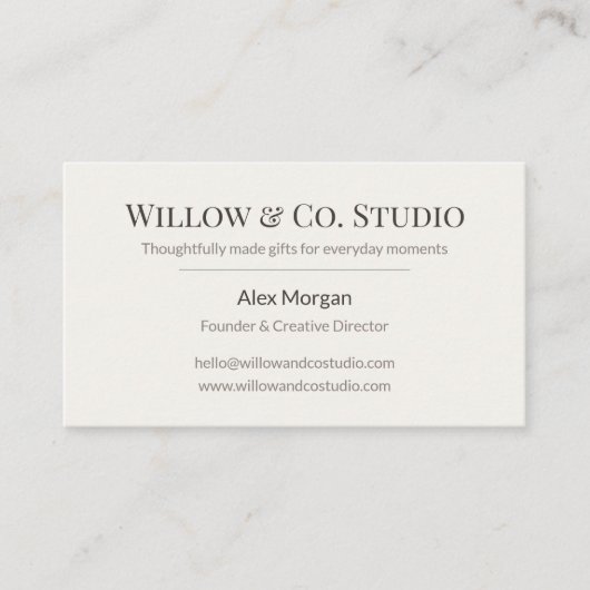 Soft Neutral Small  名刺 (正面)