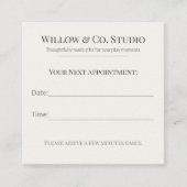 Soft Neutral Small Business 予約カード (正面)