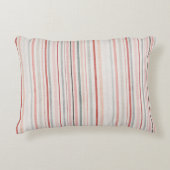 Soft Neutral Stripe Accent Pillow アクセントクッション (正面)