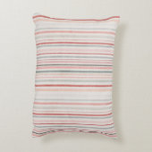 Soft Neutral Stripe Accent Pillow アクセントクッション (裏面(縦))