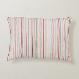 Soft Neutral Stripe Accent Pillow アクセントクッション