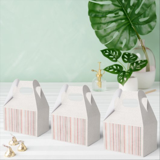 Soft Neutral Stripe Favor Box フェイバーボックス (複数)