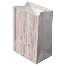 Soft Neutral Stripe Gift Bag ミディアムペーパーバッグ