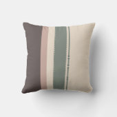Soft Neutral Striped Throw Pillow – Minimalist クッション (裏面)