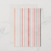 Soft Neutral Stripes Minimal Thank You Card サンキューカード (正面/裏面)