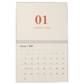 Soft Neutral Tones Minimalist Design Calendar カレンダー (1月 2027)