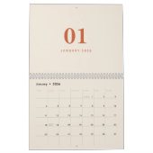 Soft Neutral Tones Minimalist Design Calendar カレンダー (1月 2026)