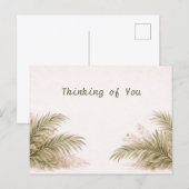 Soft Neutral Tropical Palm Botanical Watercolor ポストカード (正面/裏面)