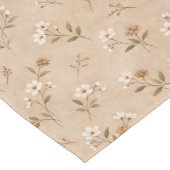 Soft Neutral Wildflower Botanical Pattern ショートテーブルランナー (コーナー)