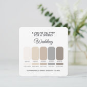 Soft Neutrals Spring Wedding Palette 2026 Card 招待状 (スタンド正面)