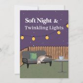 Soft Night & Twinkling Lights – Cozy Evening  Invi 招待状 (正面)