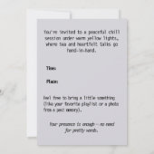 Soft Night & Twinkling Lights – Cozy Evening  Invi 招待状 (裏面)