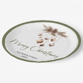 Soft Nordic Christmas Personalized Family Party Pl ペーパープレート (アングル)