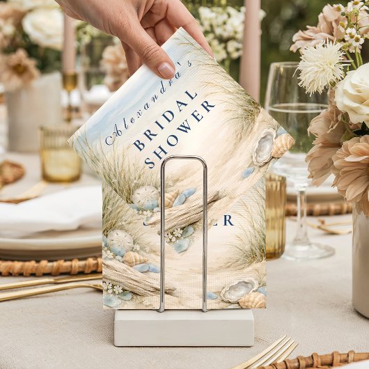 Soft Ocean Blue Bridal Shower スタンダードカクテルナプキン