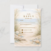 Soft Ocean Breeze Wedding 出欠カード (正面)