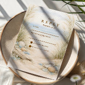 Soft Ocean Breeze Wedding 出欠カード