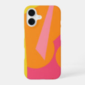 Soft Orange & Pink Abstract Phone Case iPhone 16ケース (裏面)