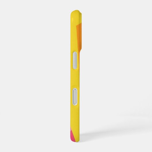 Soft Orange & Pink Abstract Phone Case iPhone 16ケース (右側面)