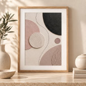 Soft Orbit | Minimal Abstract Plaster Art Print ポスター