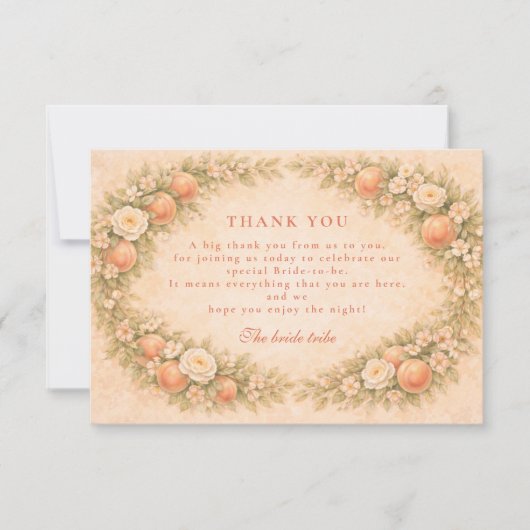 Soft Orchard Dreams Bridal Shower サンキューカード (正面)