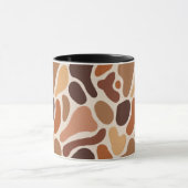 Soft Organic Art Mug – Beige & Brown Palette マグカップ (中央)