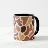 Soft Organic Art Mug – Beige & Brown Palette マグカップ (正面右)
