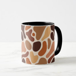 Soft Organic Art Mug – Beige & Brown Palette マグカップ