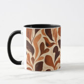 Soft Organic Art Mug – Beige & Brown Palette マグカップ (左)