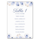 Soft Oyster Minimalist Wedding Seating Chart Card テーブルナンバー (正面)