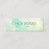 Soft Painting Abstract Watercolor Price Hang Tag スキニー名刺 (正面)