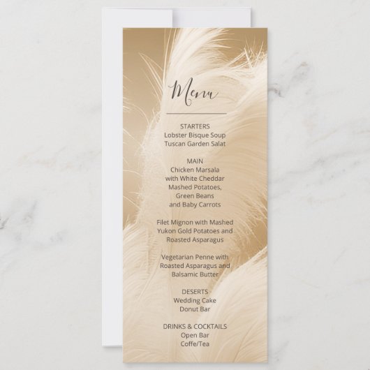 Soft Pampas Grass Photo  招待状 (正面)