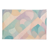 Soft Pastel Abstract Pillowcase with Organic Shape 枕カバー (裏面-左)