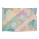 Soft Pastel Abstract Pillowcase with Organic Shape 枕カバー (裏面-右)