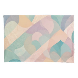 Soft Pastel Abstract Pillowcase with Organic Shape 枕カバー