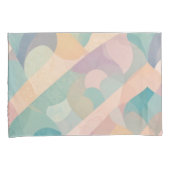 Soft Pastel Abstract Pillowcase with Organic Shape 枕カバー (正面右)