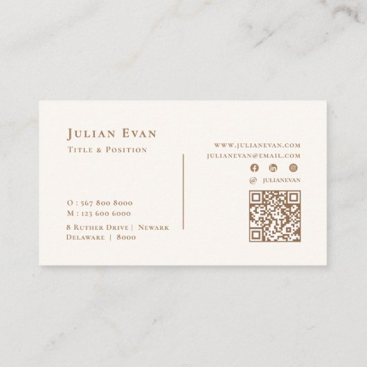 Soft Pastel Blush Pink Neutral Ombre Elegant 名刺 (裏面)