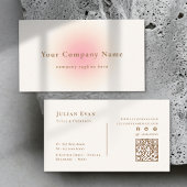 Soft Pastel Blush Pink Neutral Ombre Elegant 名刺