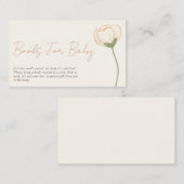 Soft Pastel Boho Baby Shower Book Request エンクロージャーカード (正面/裏面)
