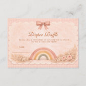 Soft Pastel Boho Rainbow Diapper Raffle エンクロージャーカード (正面)