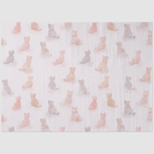 Soft Pastel Cat Tissue Paper 薄葉紙 (正面)