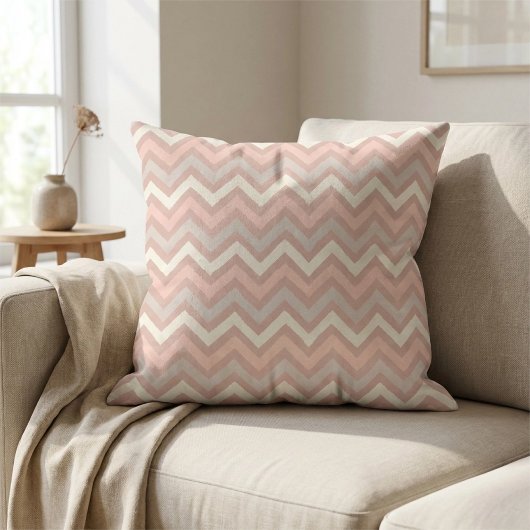 Soft Pastel Chevron Zigzag Pattern クッション