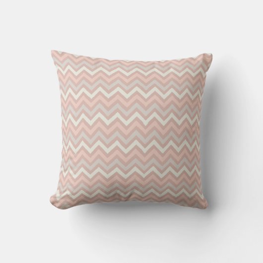 Soft Pastel Chevron Zigzag Pattern クッション (正面)