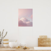 Soft Pastel Cloud Sky Art Print ポスター (キッチン)