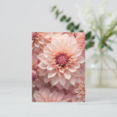 soft pastel colored dahlia flower ポストカード (スタンド正面)