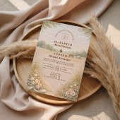 Soft Pastel Countryside Meadow Wedding 招待状