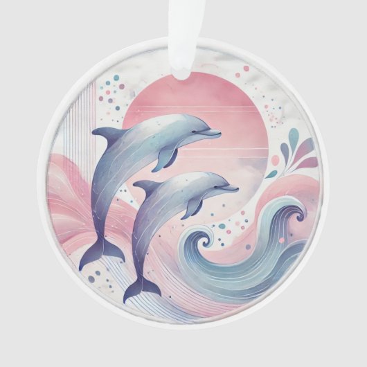 soft pastel dolphins オーナメント (正面)