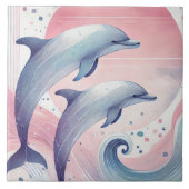 soft pastel dolphins タイル (正面)