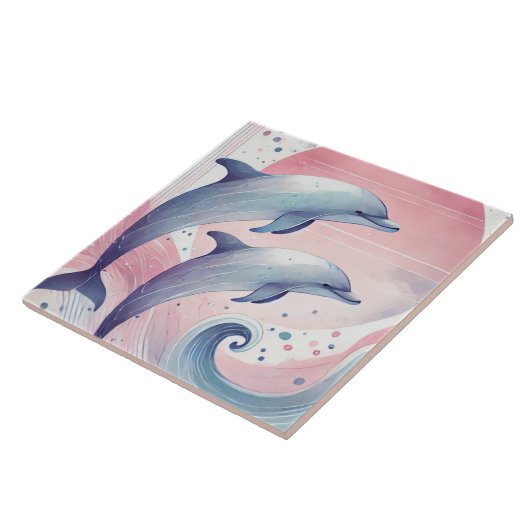 soft pastel dolphins タイル (側面)