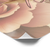 Soft Pastel Elephant And Floral ポスター (コーナー)